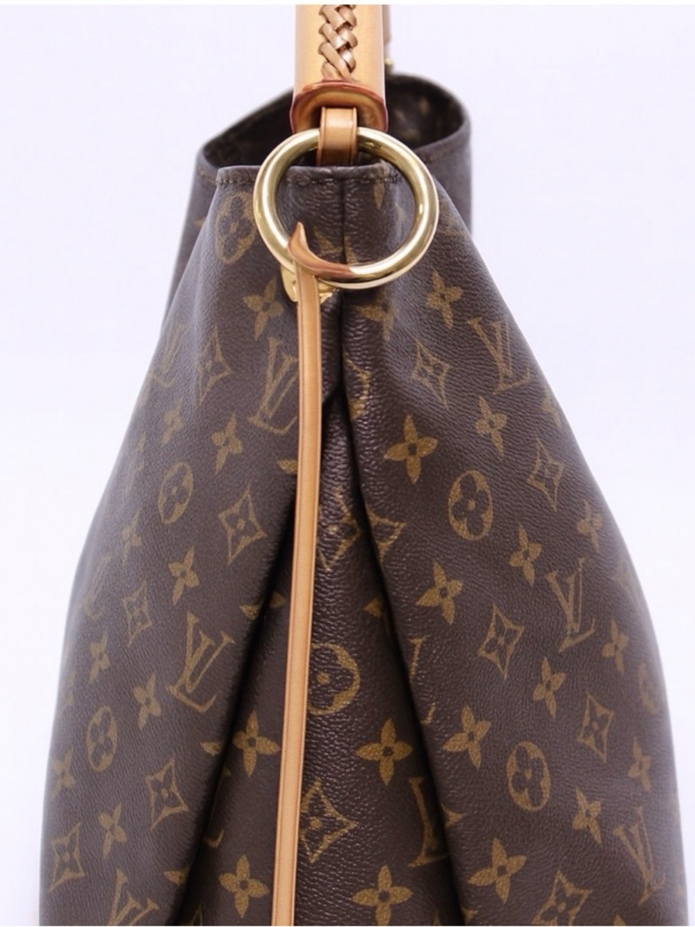 Louis Vuitton Artsy MM Shoulder Bag Monogram Canvas Brown Braided Handle - Picture 6 of 12